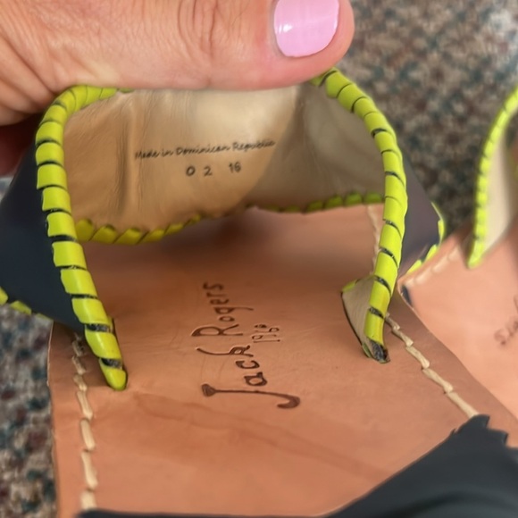 JACK ROGERS Navajo Heritage Jacks Slide Sandals Midnight/ green  Womens US 10 - Picture 4 of 7